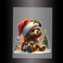 (DTF-XA063) BEARY CHRISTMAS LIGHTS - Garment Transfer