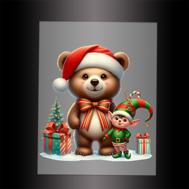 (DTF-XA070) BEARY CHRISTMAS - Garment Transfer