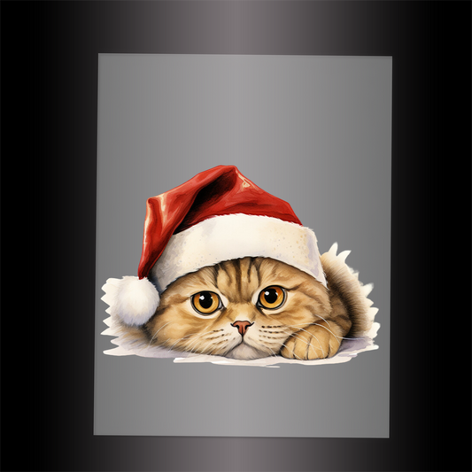 (DTF-XA306) CHRISTMAS KITTEN - Garment Transfer