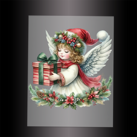 (DTF-XANG007) CHRISTMAS ANGEL - Garment Transfer