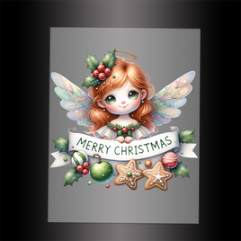 (DTF-XANG036) CHRISTMAS ANGEL - Garment Transfer