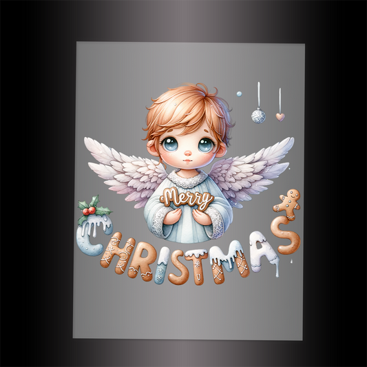 (DTF-XANG040) CHRISTMAS ANGEL - Garment Transfer