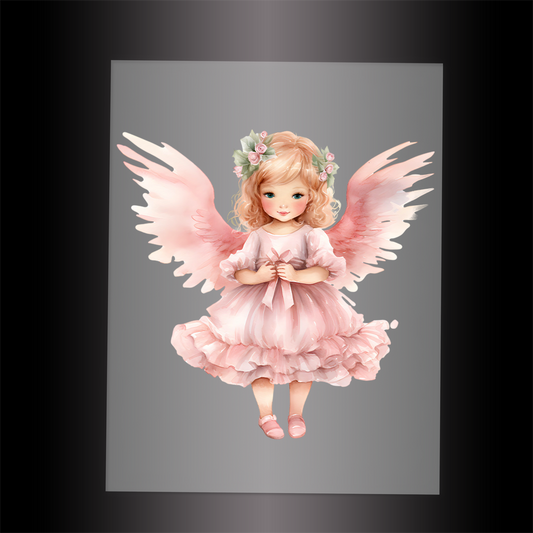 (DTF-XANG075) CHRISTMAS ANGEL - Garment Transfer