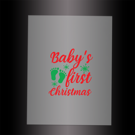 (DTF-XB002) BABY'S FIRST CHRISTMAS - Garment Transfer