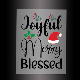 (DTF-XB026) JOYFUL MERRY BLESSED - Garment Transfer