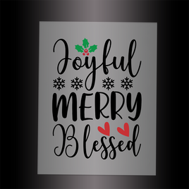 (DTF-XB027) JOYFUL MERRY BLESSED - Garment Transfer