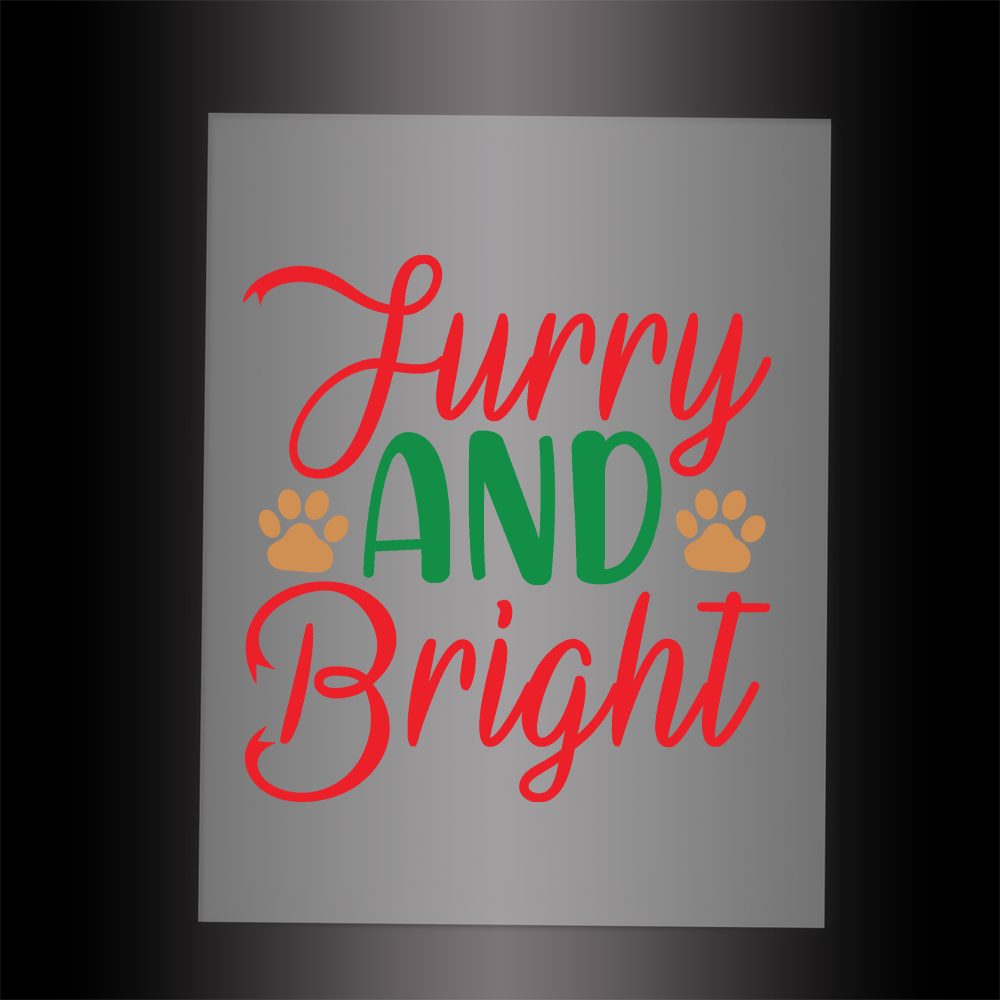 (DTF-XP024) FURRY AND BRIGHT - Garment Transfer