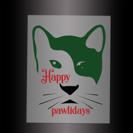 (DTF-XP026) HAPPY PAWLIDAYS - Garment Transfer