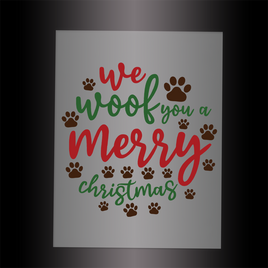 (DTF-XP050) WE WOOF YOU A MERRY CHRISTMAS - Garment Transfer