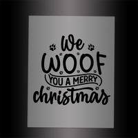 (DTF-XP056) WE WOOF YOU A MERRY CHRISTMAS - Garment Transfer (Copy)