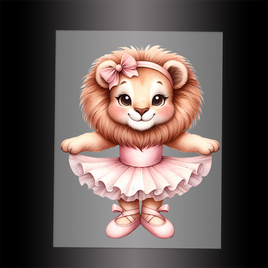 (DTF-10124) BALLERINA LION - Garment Transfer