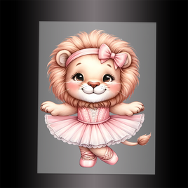 (DTF-10125) BALLERINA LION - Garment Transfer