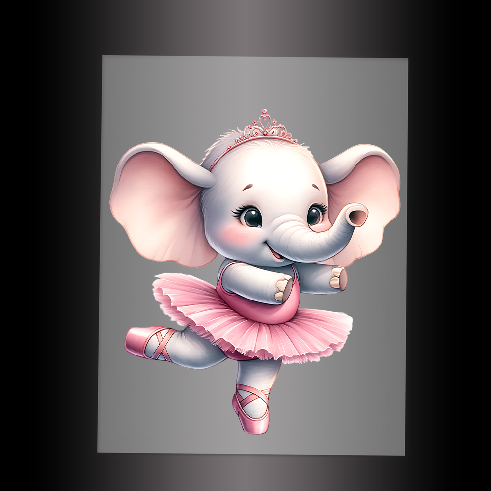 (DTF-10132) BALLERINA ELEPHANT - Garment Transfer