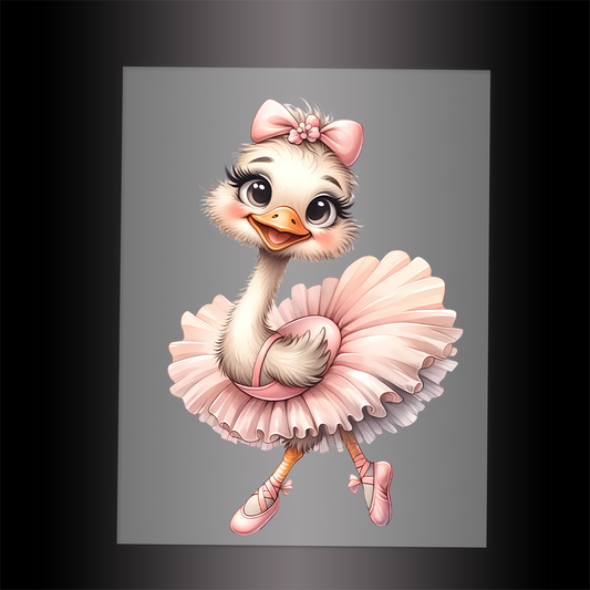 (DTF-10138) BALLERINA EMU - Garment Transfer