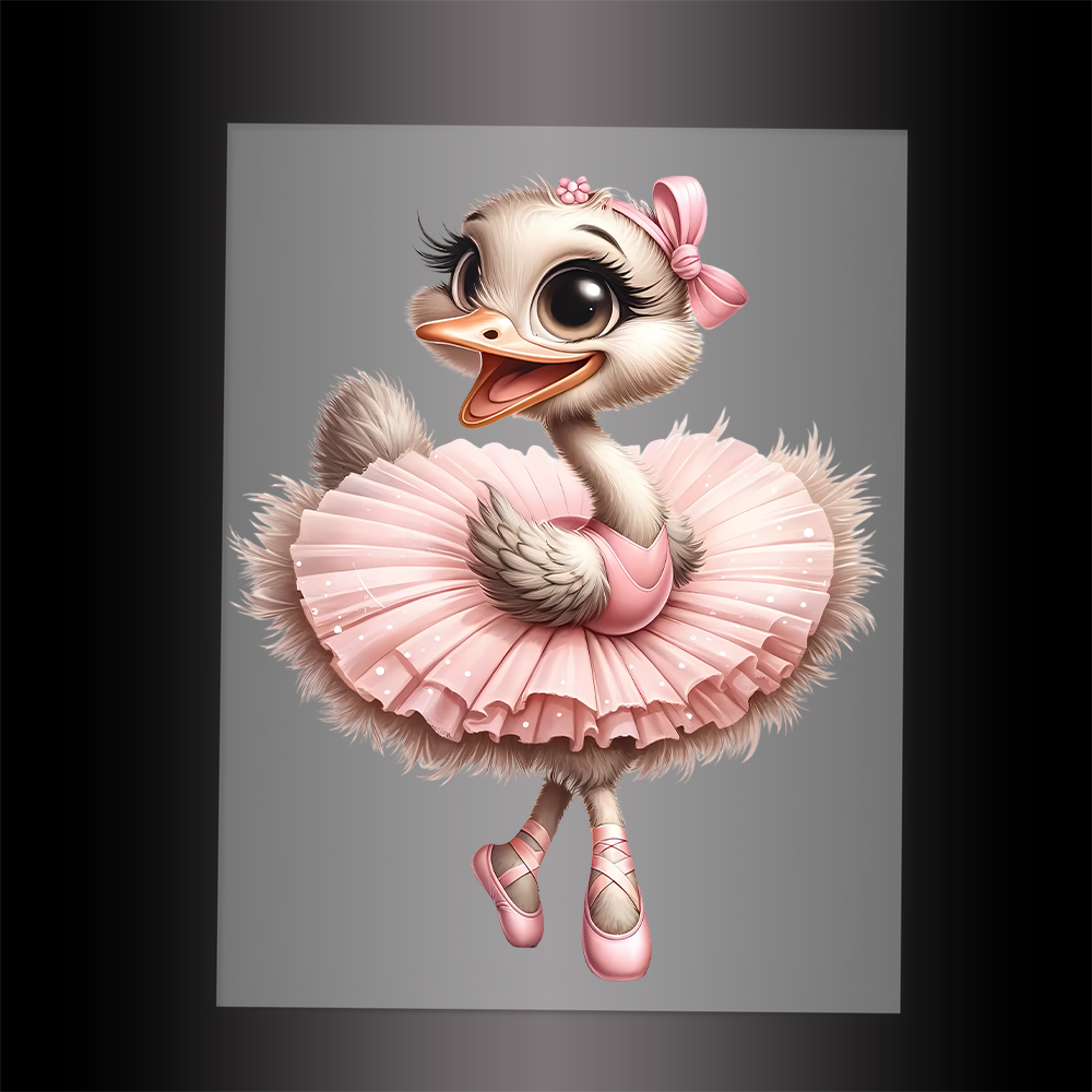 (DTF-10139) BALLERINA EMU - Garment Transfer