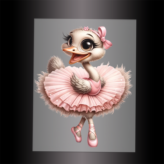 (DTF-10139) BALLERINA EMU - Garment Transfer