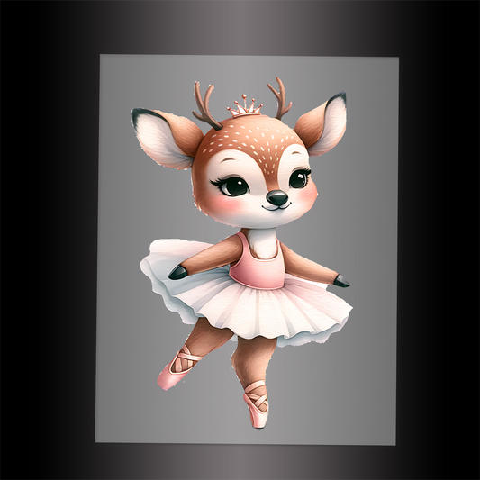 (DTF-10141) BALLERINA DEER - Garment Transfer