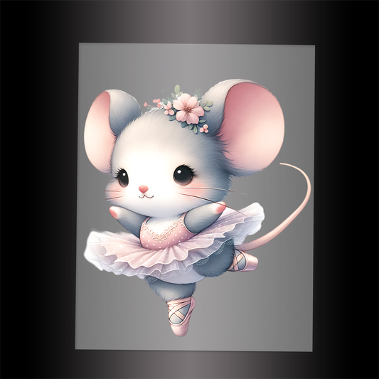 (DTF-10149) BALLERINA MOUSE - Garment Transfer