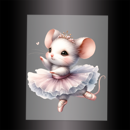 (DTF-10150) BALLERINA MOUSE - Garment Transfer
