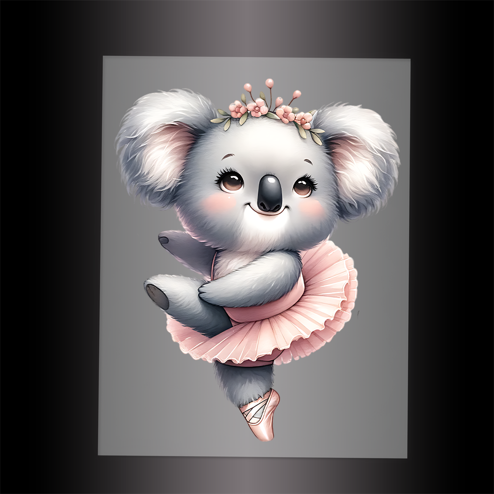 (DTF-10151) BALLERINA KOALA - Garment Transfer