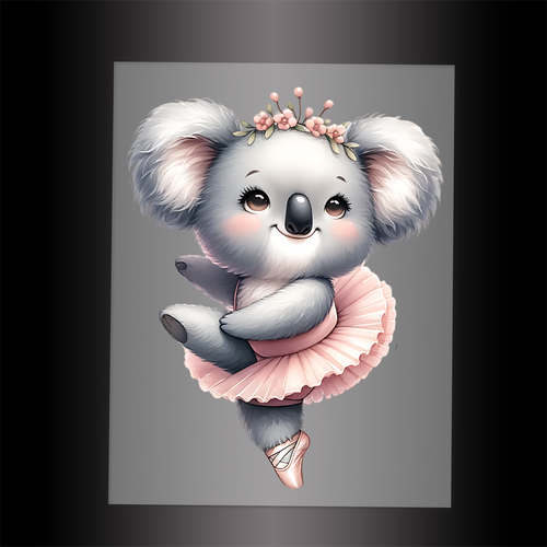 (DTF-10151) BALLERINA KOALA - Garment Transfer
