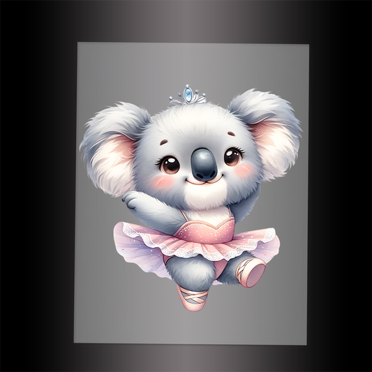 (DTF-10152) BALLERINA KOALA - Garment Transfer