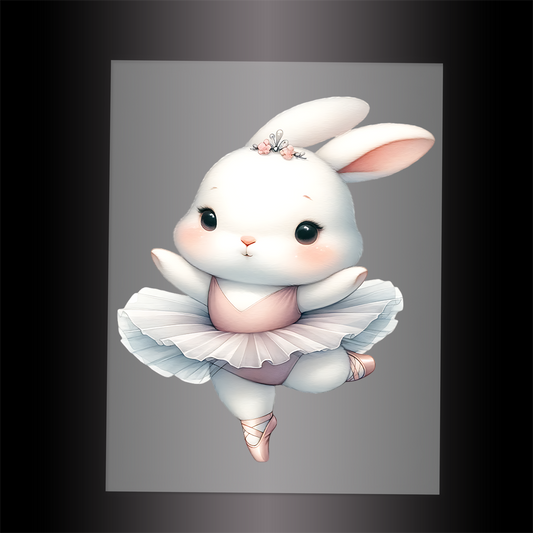 (DTF-10155) BALLERINA BUNNY - Garment Transfer