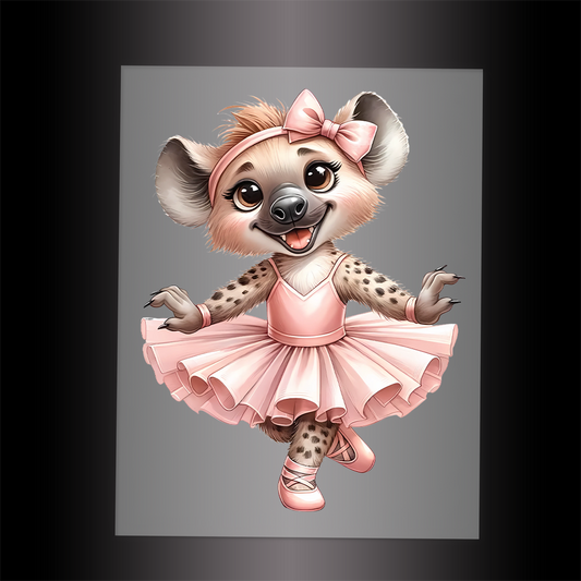 (DTF-10168) BALLERINA HYENA - Garment Transfer