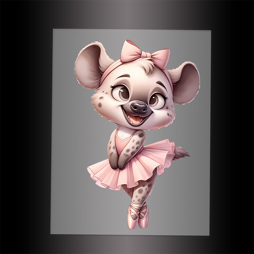 (DTF-10169) BALLERINA HYENA - Garment Transfer