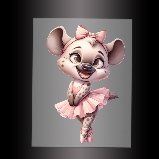 (DTF-10169) BALLERINA HYENA - Garment Transfer