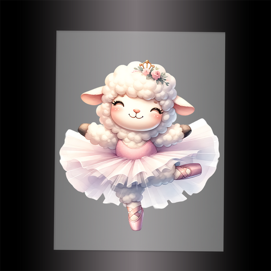 (DTF-10173) BALLERINA LAMB - Garment Transfer