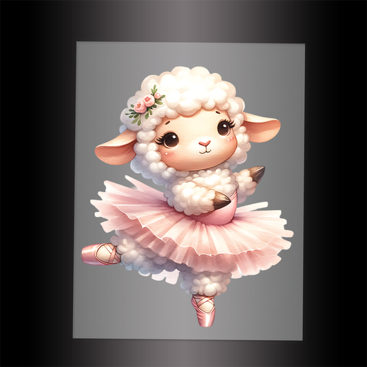 (DTF-10174) BALLERINA LAMB - Garment Transfer