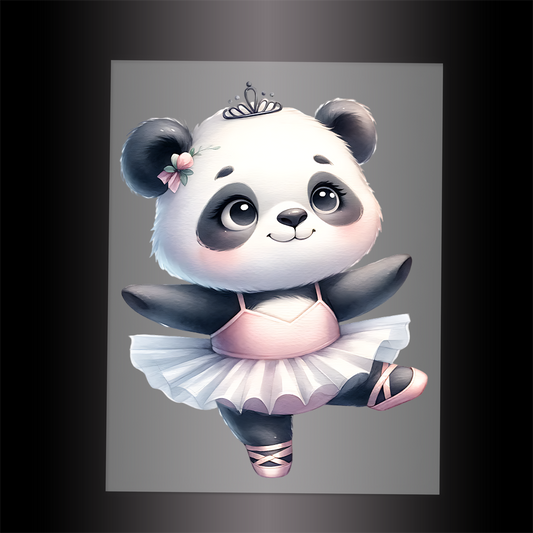 (DTF-10180) BALLERINA PANDA - Garment Transfer