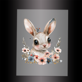 (DTF) BABY BUNNY FLORAL - Garment Transfer