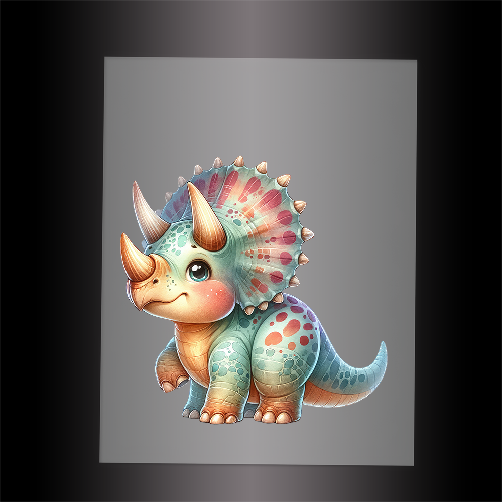 (DTF-1079) BABY DINOSAUR 9 - Garment Transfer