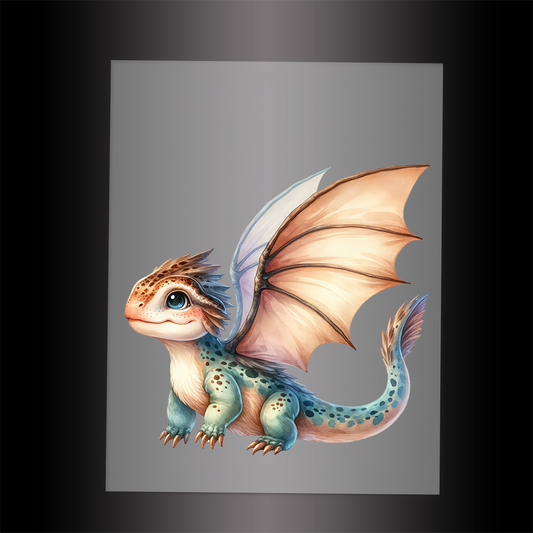 (DTF-1080) BABY DINOSAUR 10 - Garment Transfer