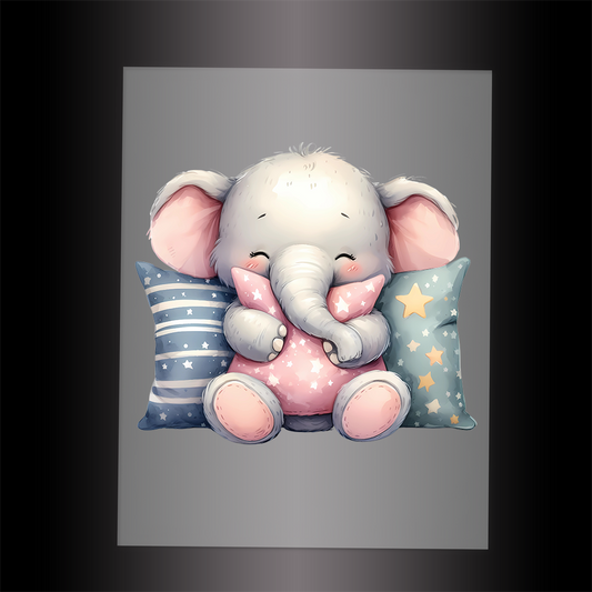 (DTF-1090) BABY ELEPHANT 2 - Garment Transfer
