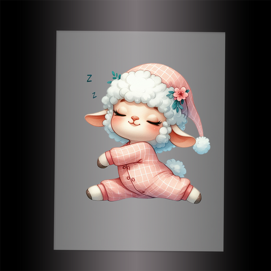 (DTF-1098) BABY LAMB - Garment Transfer