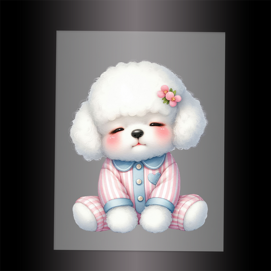(DTF-1195) BABY SLEEPY DOGS 14 - Garment Transfer