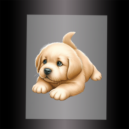 (DTF-1197) BABY GOLD LABRADOR 2 - Garment Transfer