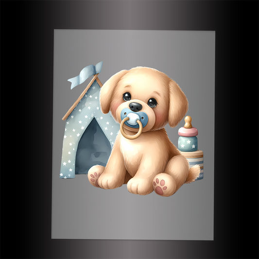 (DTF-1200) BABY GOLD LABRADOR 5 - Garment Transfer