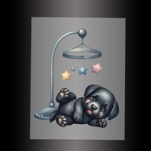 (DTF-1209) BABY BLACK LABRADOR 4 - Garment Transfer