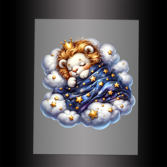 (DTF-1218) CLOUD SLEEPERS - LION - Garment Transfer