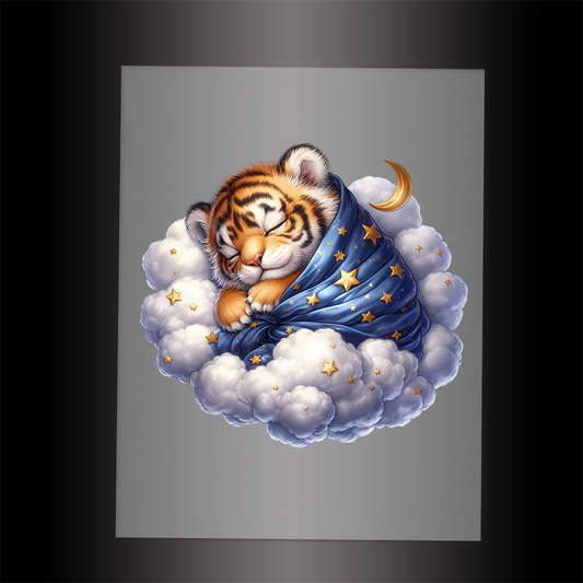 (DTF-1220) CLOUD SLEEPERS - TIGER - Garment Transfer