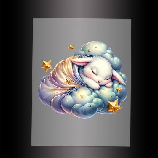 (DTF-1223) CLOUD SLEEPERS - BUNNY - Garment Transfer
