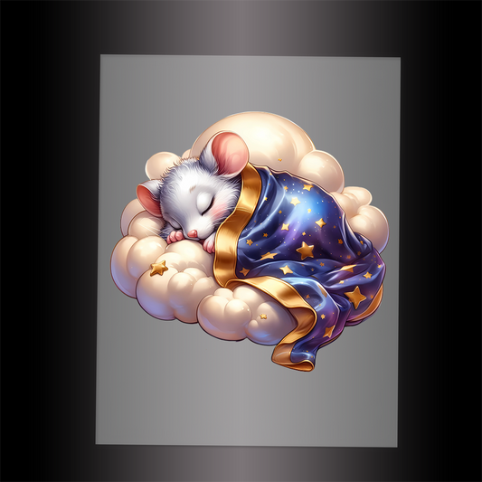 (DTF-1224) CLOUD SLEEPERS - MOUSE- Garment Transfer