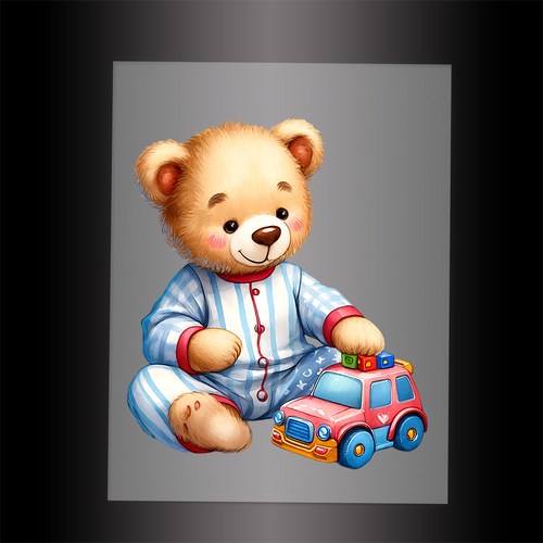 (DTF-1260) BABY TEDDY BEAR 8 - Garment Transfer