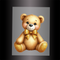 (DTF) BABY GOLD SPARKLE BEAR - Garment Transfer
