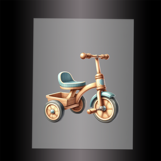 (DTF-1298) TOY TRICYCLE - Garment Transfer