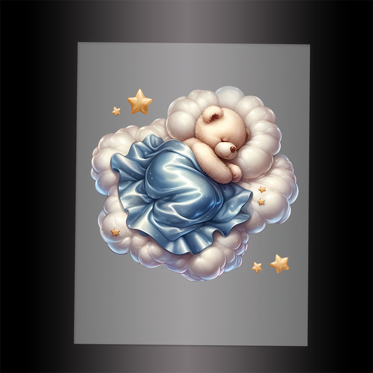 (DTF-1300) SLEEPING TEDDY 1 - Garment Transfer